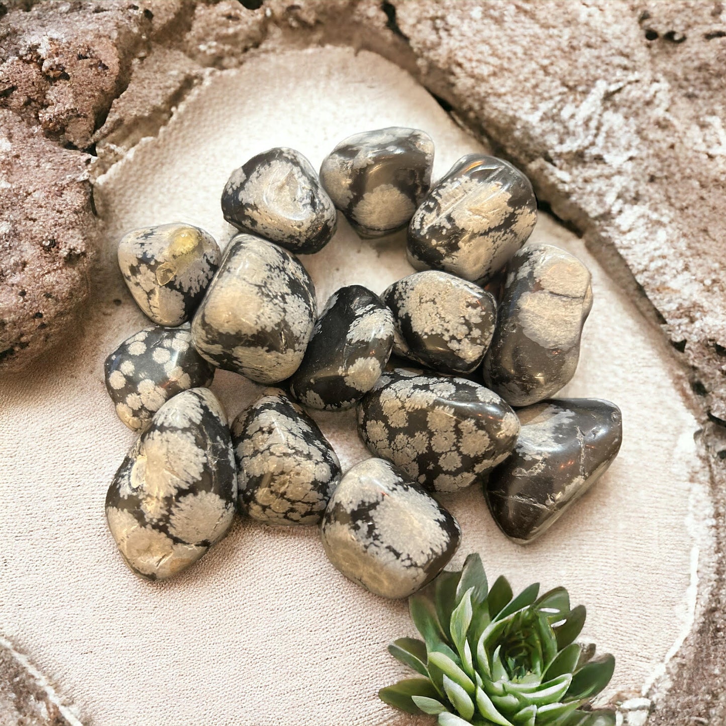 Snowflake Obsidian Tumbled Stone