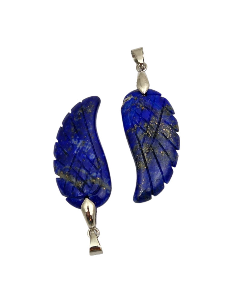 Lapis Lazuli Wing Pendant 4cm