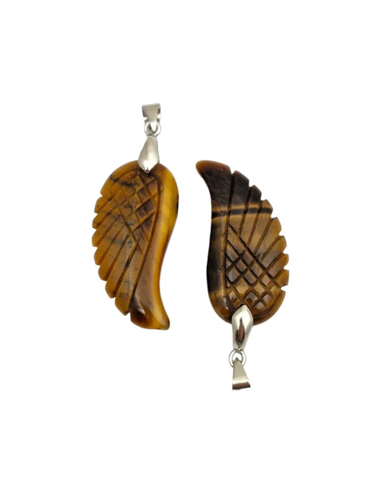 Tiger Eye Wing Pendant 4 cm